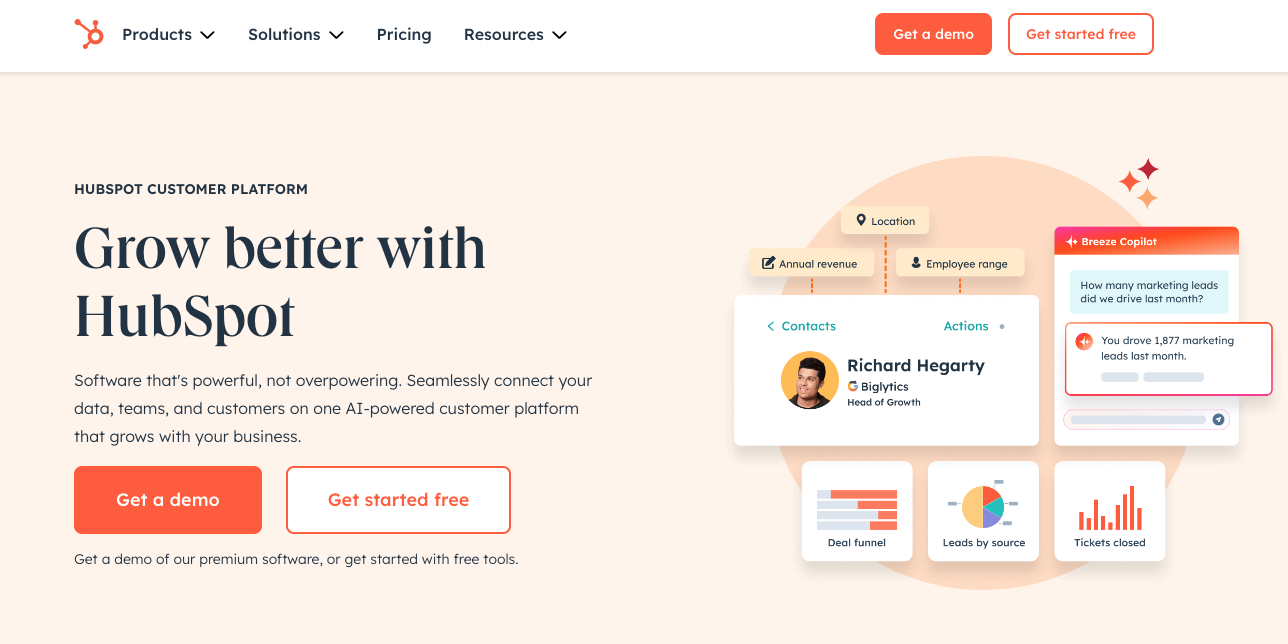 HubSpot.com website